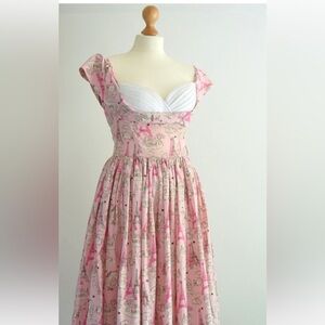 Rare Bernie Dexter pink Paris dress -S